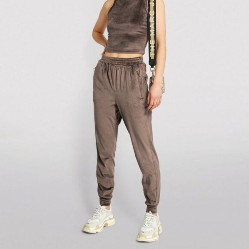 SKIMS Velour Joggers in Amethyst Taupe Brown size XS Y2K Loungewear